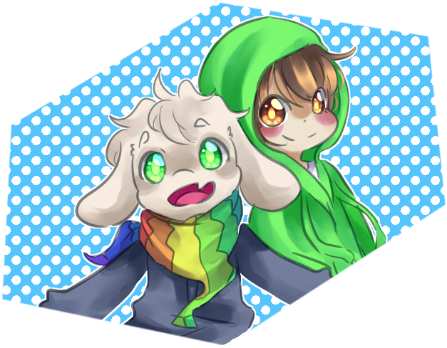 0005 - Storyswap Chara And Asriel (672x525), Png Download