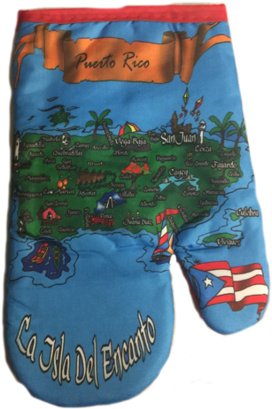 Apron And Hand Cooking Mitt Combo, Puerto Rico Map - Board Short (324x480), Png Download