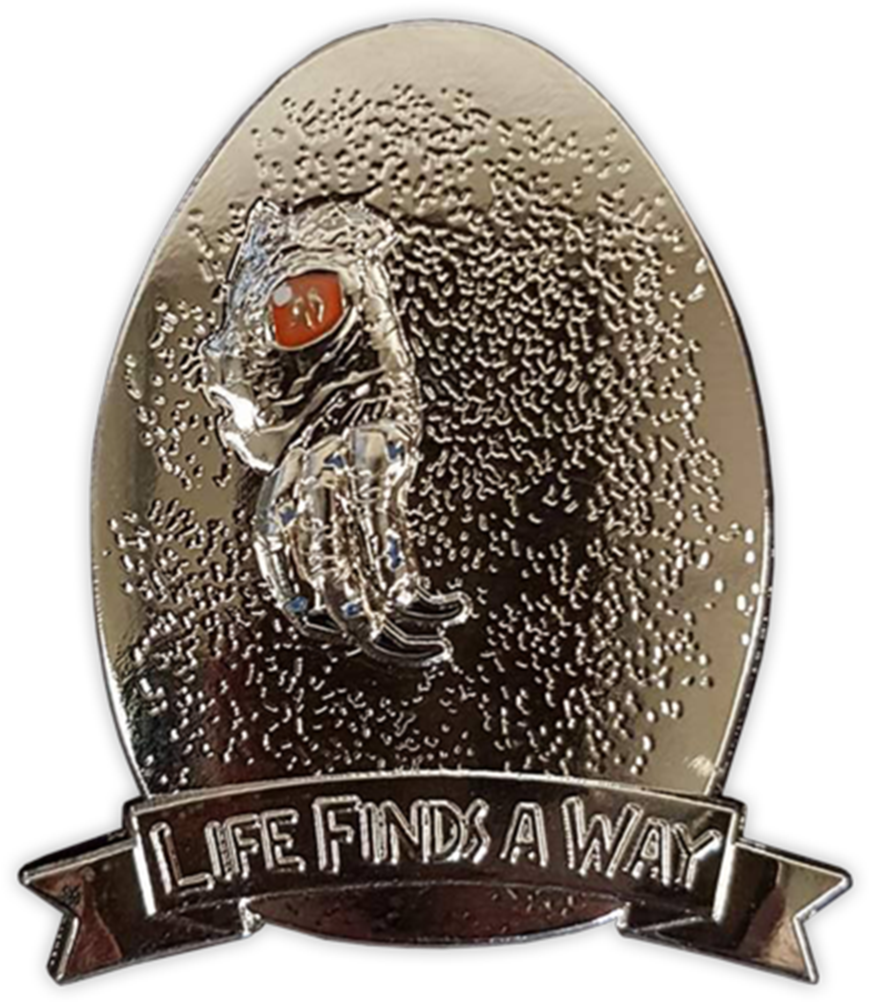 "life Finds A Way" Indominus Rex Egg Enamel Pin - Badge (1024x1024), Png Download