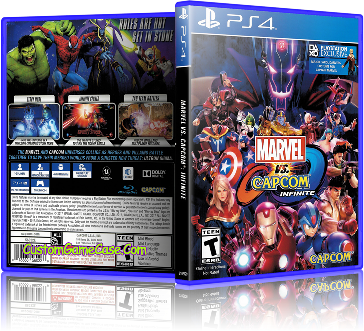 Marvel Vs Capcom Infinite Custom Replacement Case - Marvel Vs. Capcom: Infinite - Xbox One Console Game (800x685), Png Download