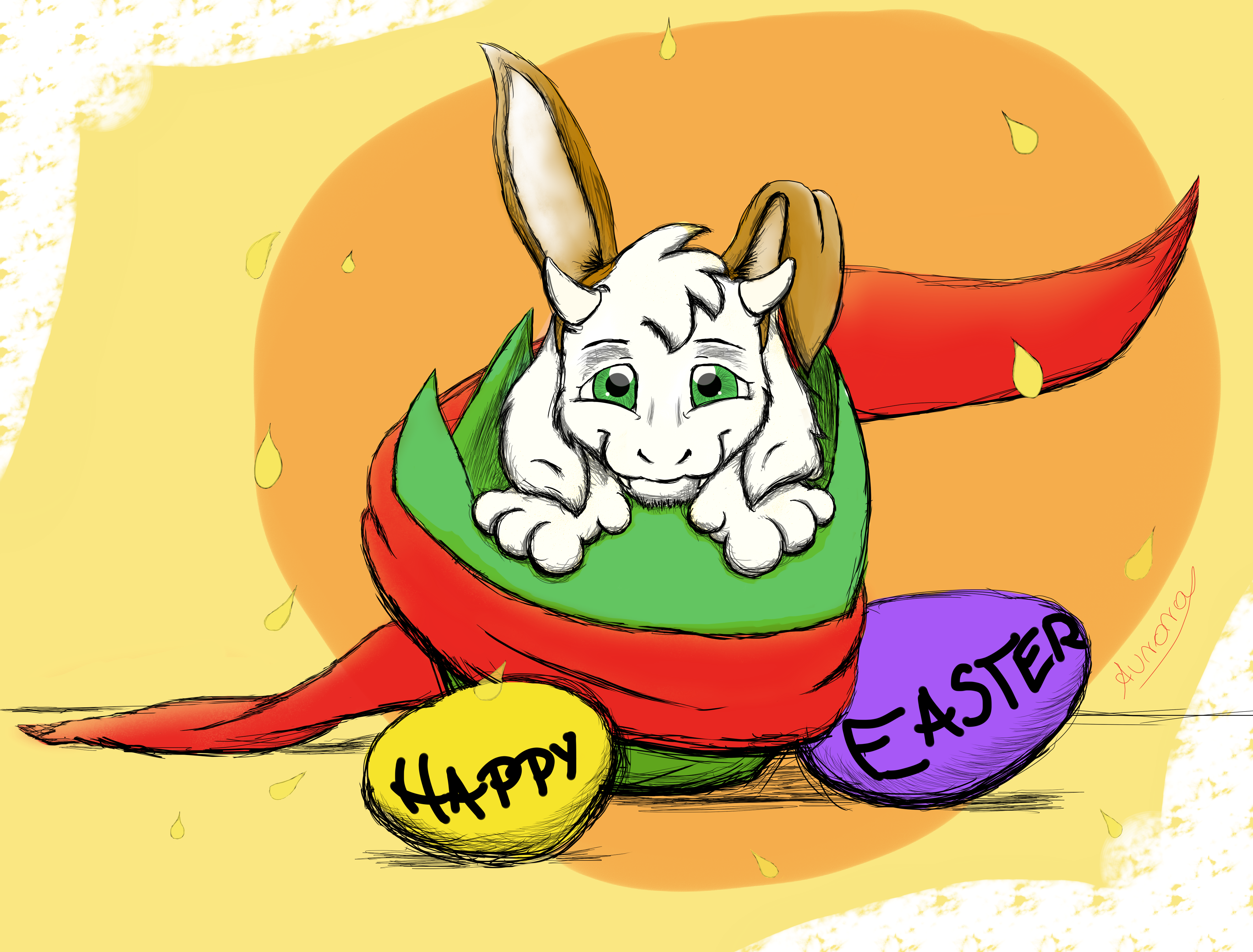 Asriel Na Wielkanoc Poprawione - Easter (4096x3112), Png Download
