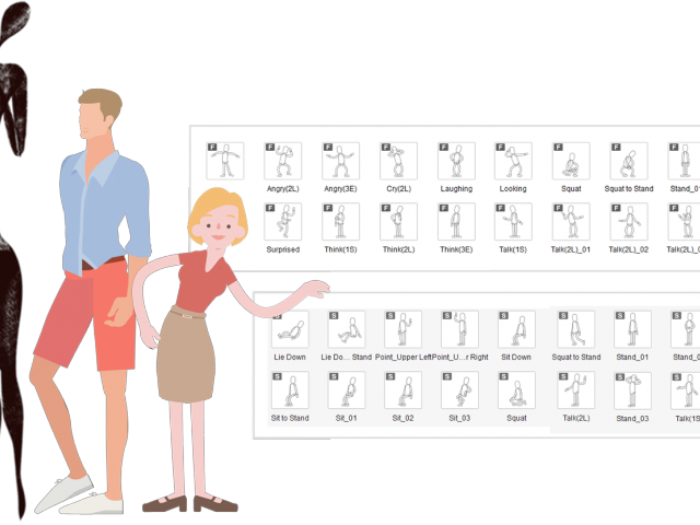 Drawn Templates 2d Character - Number (640x480), Png Download