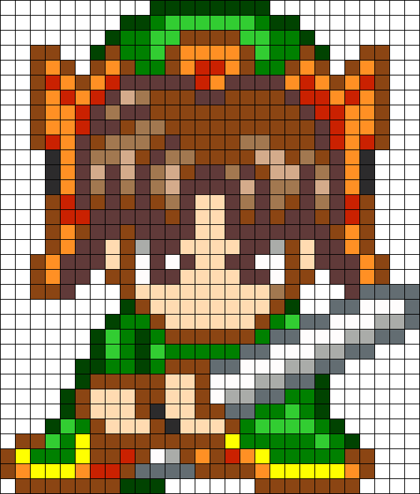 Syaoran Li From Cardcaptor Sakura Perler Bead Pattern - Central City Brewing Co Ltd (589x694), Png Download