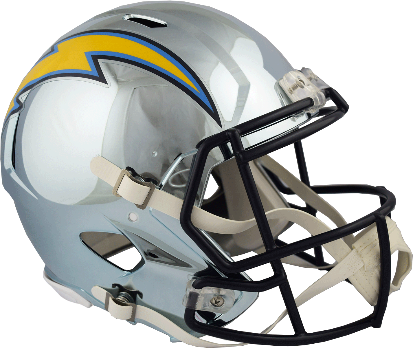 Chargers Chrome Speed Authentic - Football Helmet (1500x1268), Png Download
