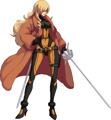 Mitsuru As Leo Whitefang Akihiko As Azrael (blazblue) - Portable Network Graphics (362x390), Png Download
