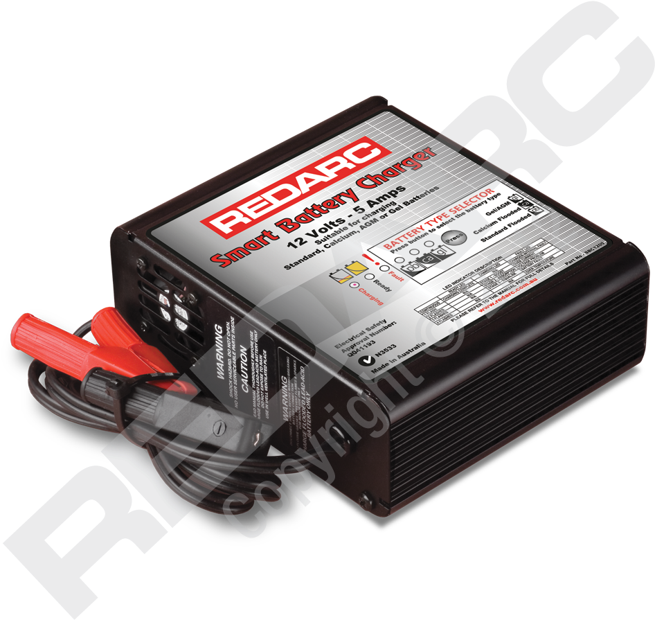 12v Smart Battery Charger - Redarc Charger (1000x1000), Png Download