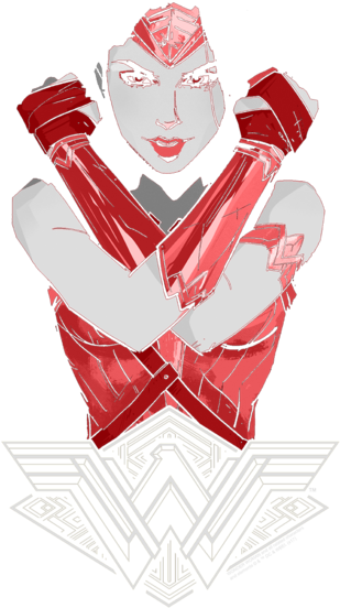 Wonder Woman Amazon Men's Tall Fit T-shirt - Illustration (400x576), Png Download