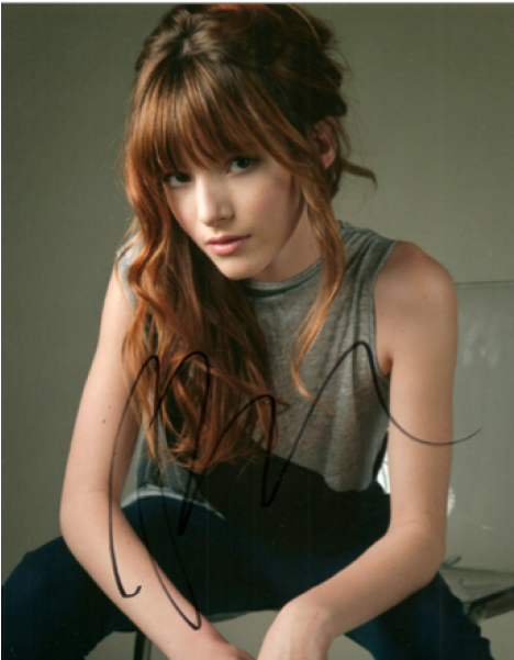 Bella Thorne Signed 8x10 Photo Coa Picture Blended (600x600), Png Download