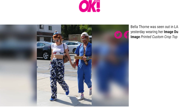 Bella Thorne Wearing Image Du Image Custom Printed - Online Advertising (599x360), Png Download