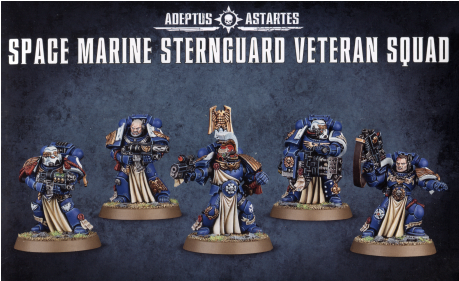 Space Marine Sternguard Veteran Squad - Space Marine Sternguard Squad (458x458), Png Download