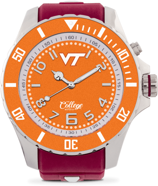 Virginia Tech Hokies Watch - Rolex Submariner (600x638), Png Download