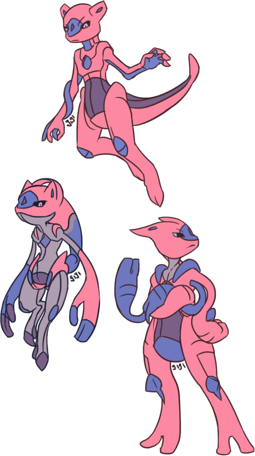 Mewxys [psychic] - Mewtwo Fusions (522x933), Png Download