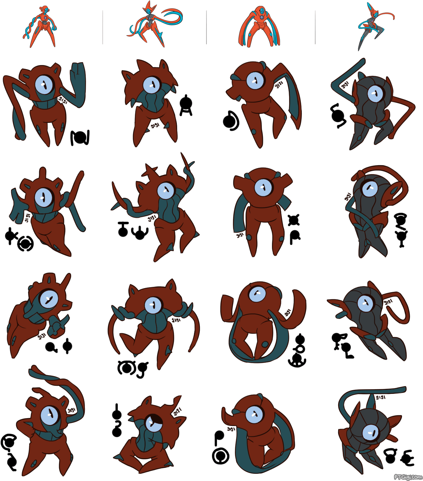 Deoxys - Gijinka Deoxys (1400x1581), Png Download