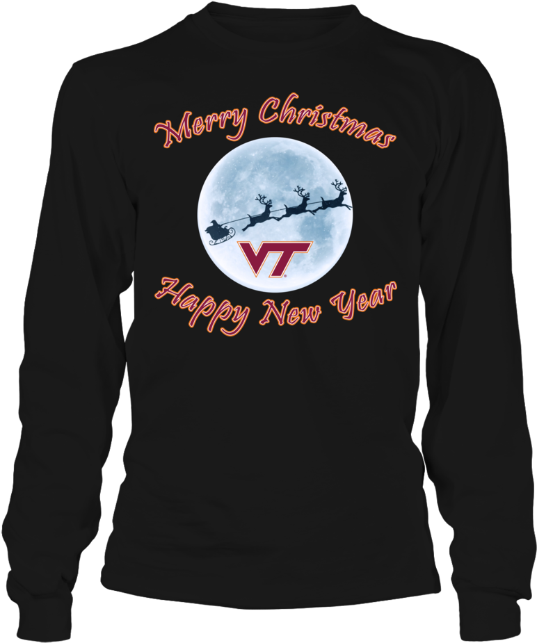 Virginia Tech Hokies, Merry Christmas Front Picture - Brad Marchand #63 Unisex Long Sleeve (1000x1000), Png Download