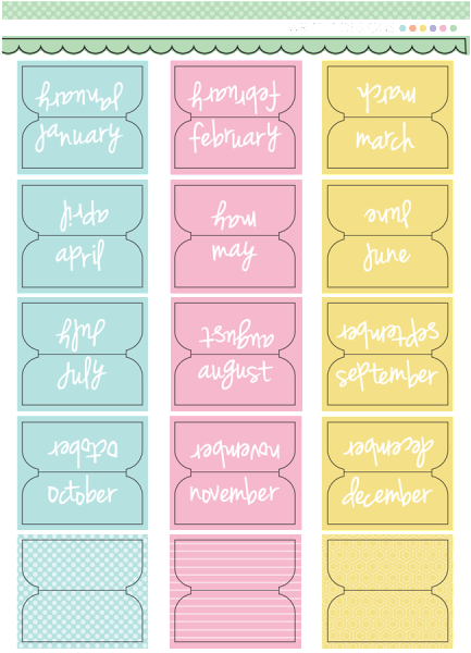 Tabs - Monthly Tabs (600x600), Png Download