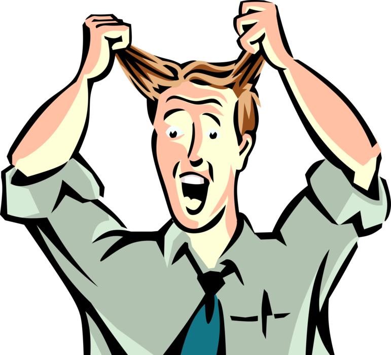 Vector Illustration Of Frustrated Businessman Reacts - Vector Graphics (771x700), Png Download
