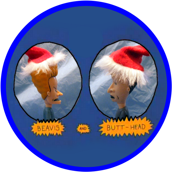 Beavis And Butt Head Christmas - Circle (600x600), Png Download