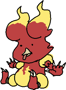Magmar - Cartoon (500x500), Png Download
