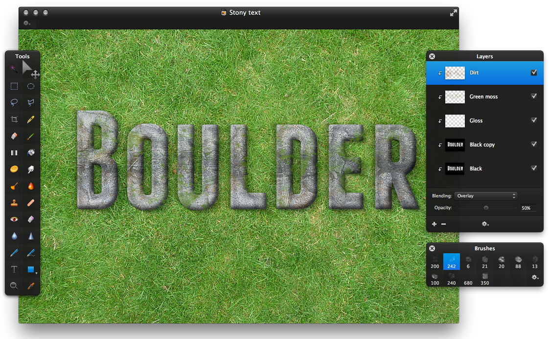 After That, Set The Layer's Blending To Overlay And - Graphics Software (1150x723), Png Download