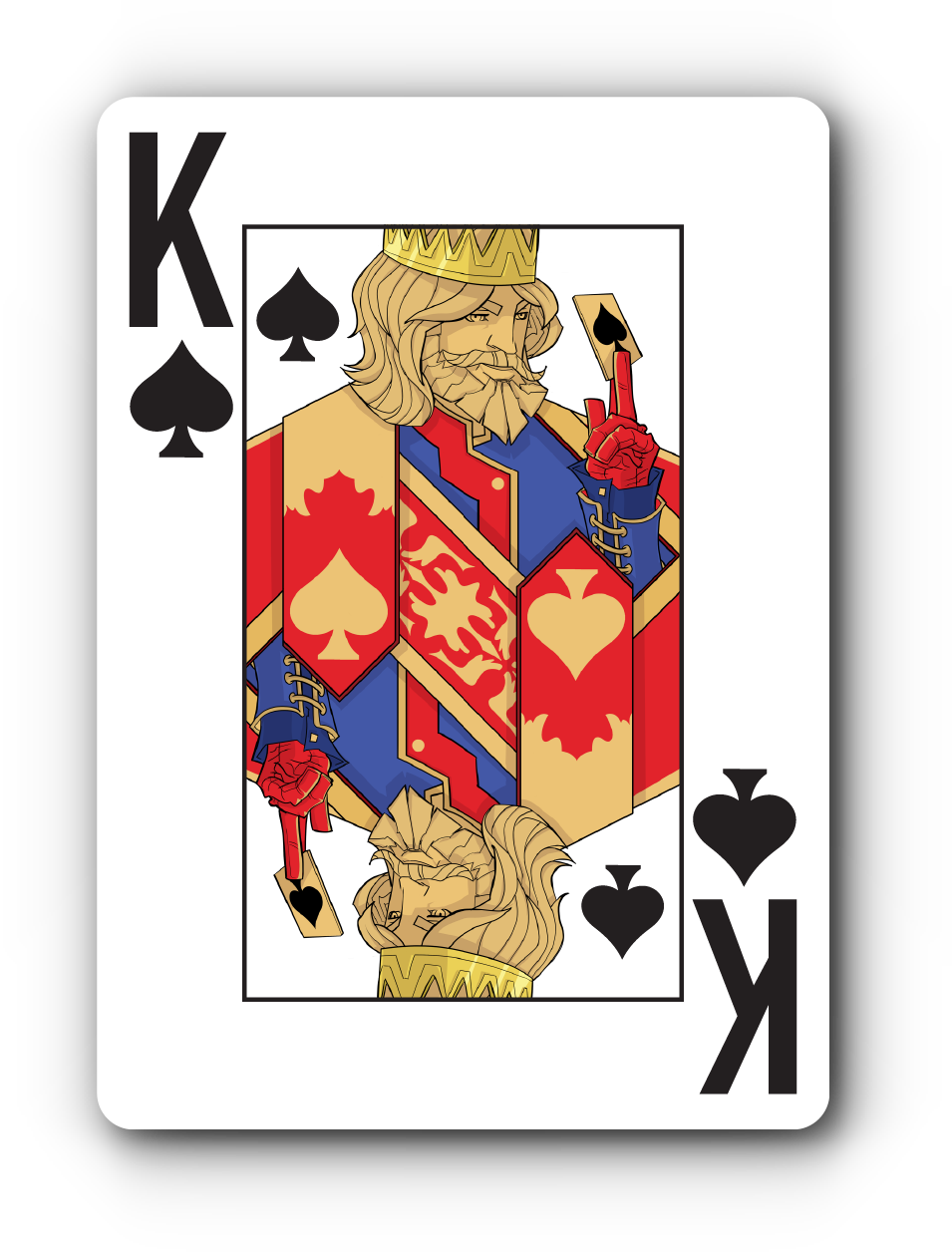 Wpt Faded Spade Single Poker Deck - Faded Spade King (955x1256), Png Download