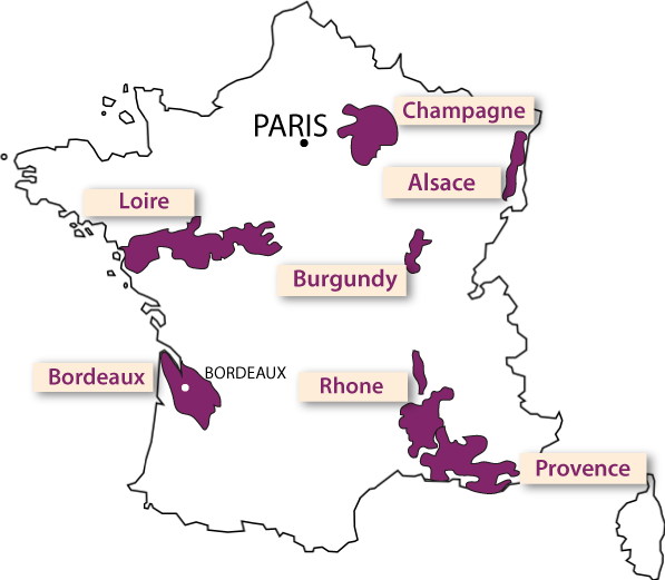 Wine Regions In France - Wine Tourism In France (597x521), Png Download