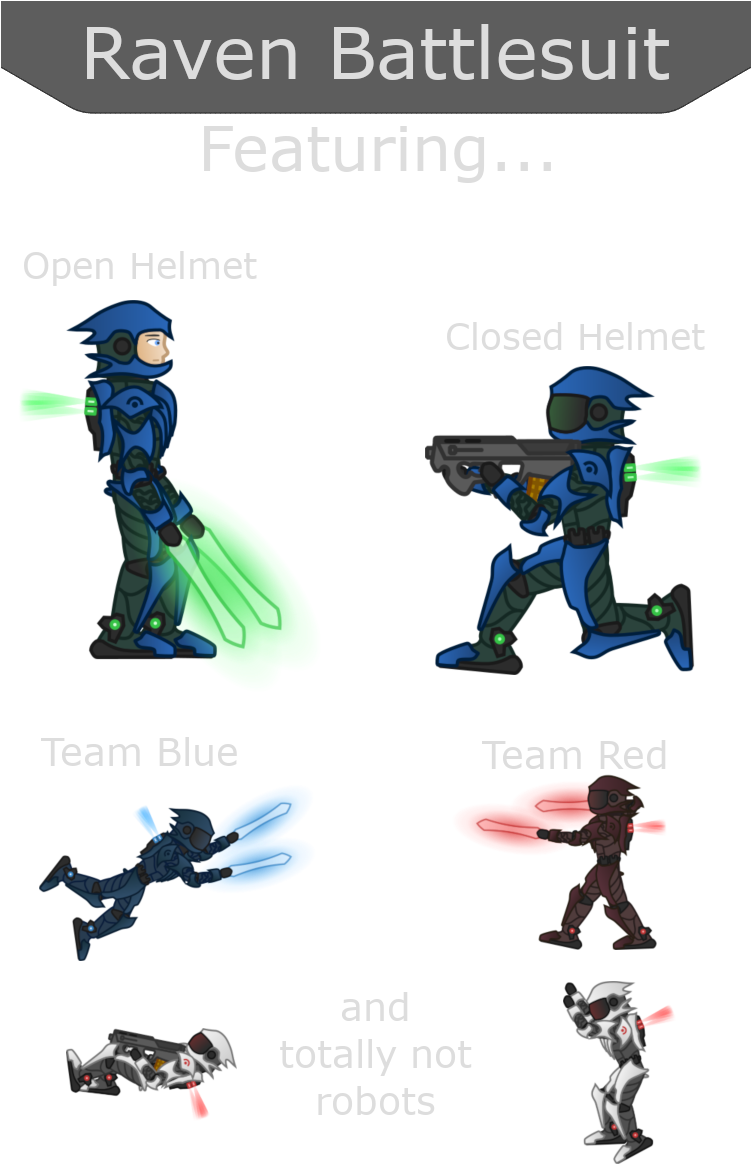 Raven Reconnaissance Battlesuit - Armor Plazma Burst 2 (750x1200), Png Download