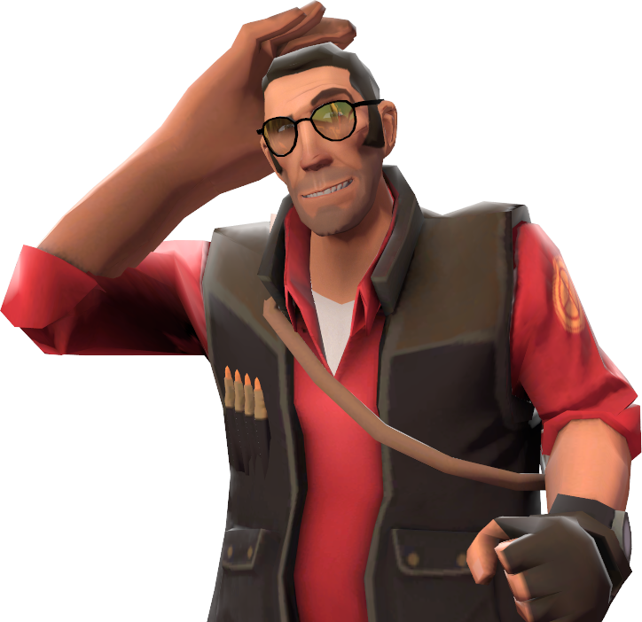 Sniper With The Ritzy Rick's Hair Fixative Tf2 - Sniper Tf2 Png (724x702), Png Download