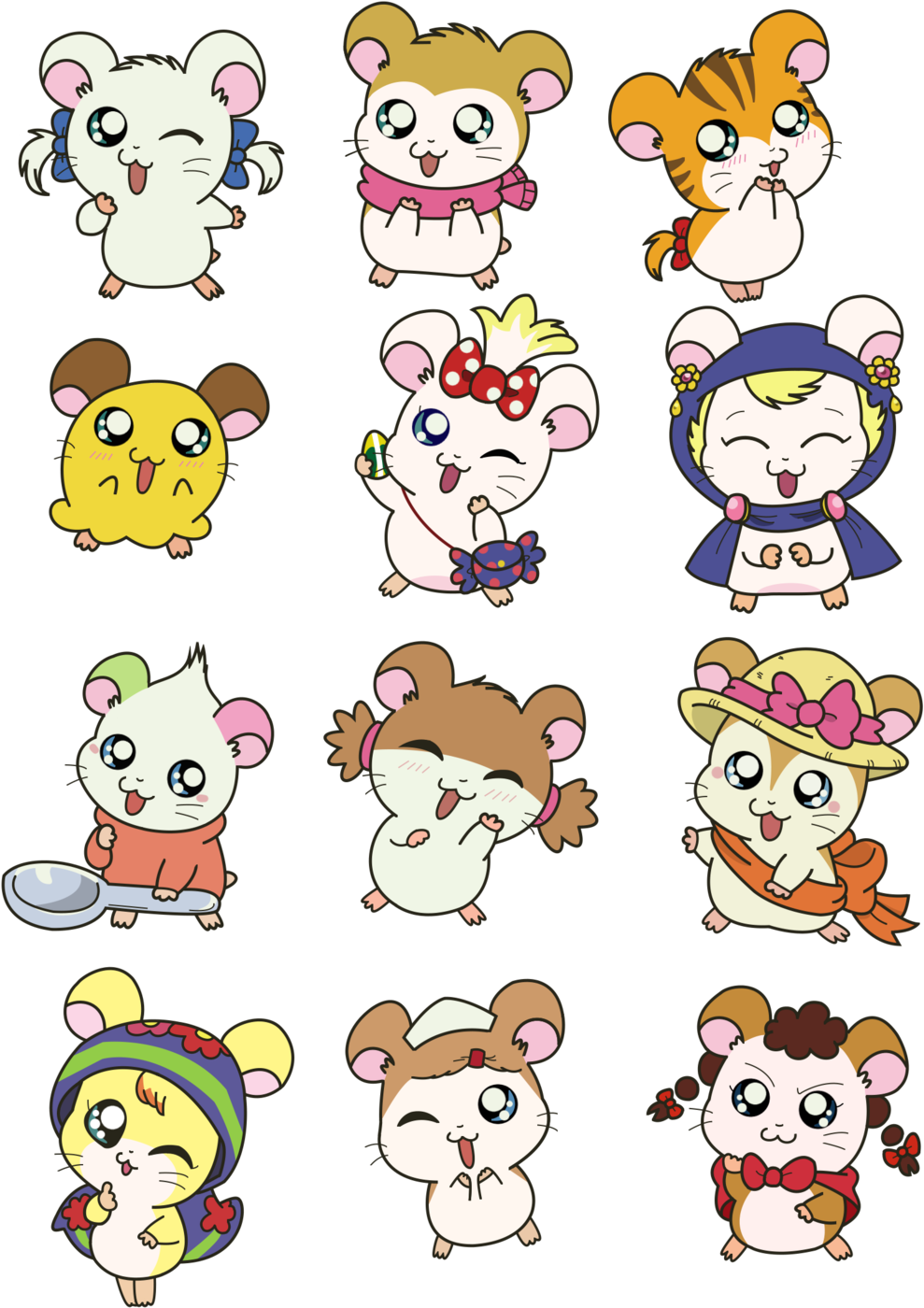 Hamtaro Ham Hams Girls - Hamtaro Ham Ham Girls (1024x1445), Png Download
