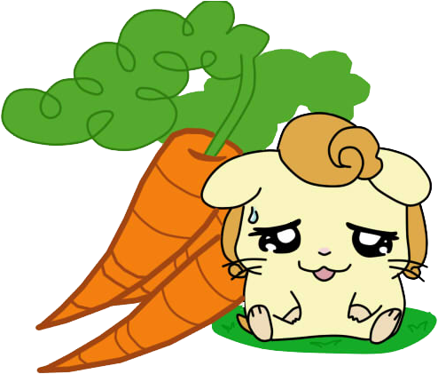 Carrot Top, Golden Harvest, Hamster, Hamtaro, Safe - Cartoon (526x431), Png Download