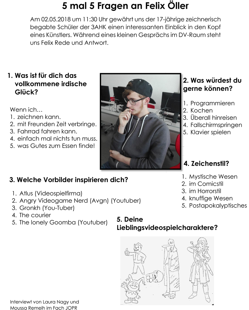 5 Mal 5 Fragen An Felix Öller - Document (800x1002), Png Download