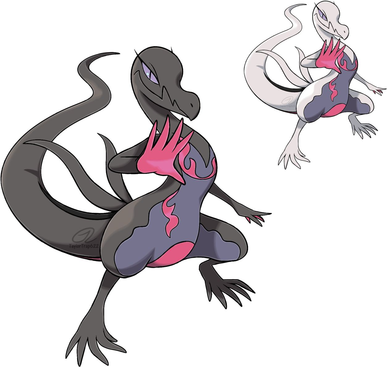 Or Trap622 Pokémon Sun And Moon Pokémon Art Academy - Salazzle Transparent Background (1280x1195), Png Download