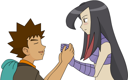 Lucy And Brock By Brockleon - Top 10 Pokemon Ships (550x400), Png Download