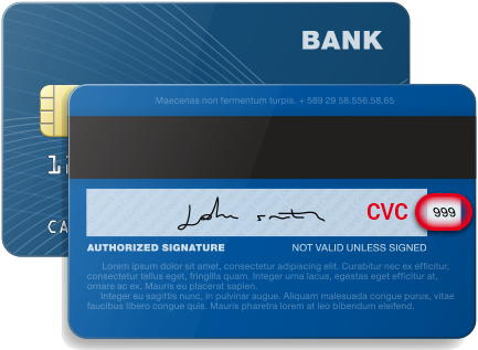 Credit Cards Back Cvc Security Code - Card Security Code Visa (489x356), Png Download