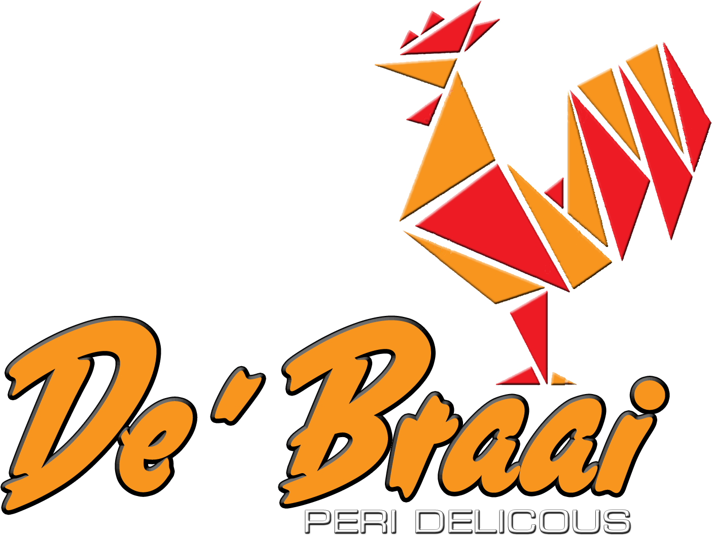 Debraai Debraai - Chicken Logo Geometric (2400x1318), Png Download