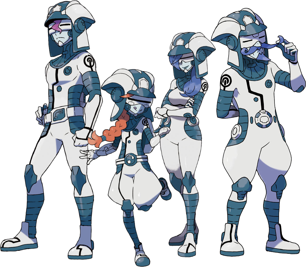 Ultra Recon Squad, From Left To Right - Pokemon Ultra Recon Squad (1000x872), Png Download