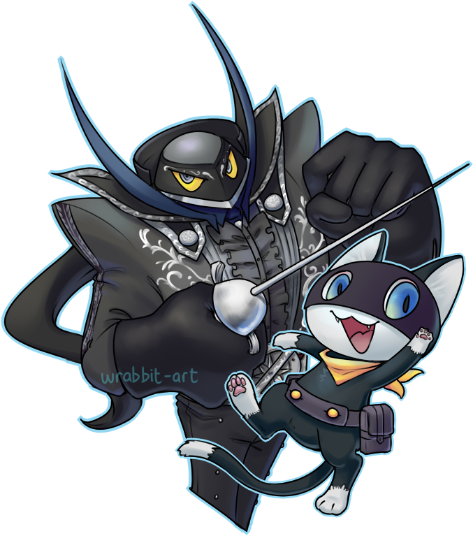 Zorro And Morgana - Persona 5 Morgana Zorro (800x837), Png Download
