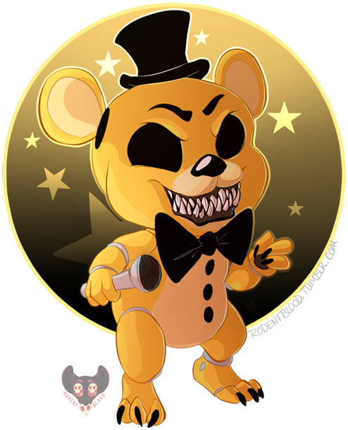 Rodent Blood On Twitter - Fnaf Female Golden Freddy (600x652), Png Download