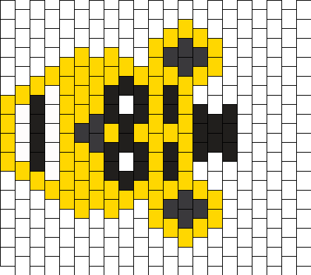 Golden Freddy Fnaf Bead Pattern - Perler Beads Golden Freddy (441x391), Png Download