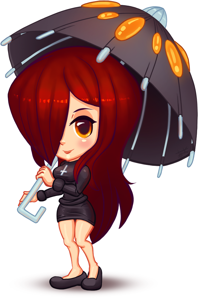 Skullgirls Parasoul Chibi By Cubehero-d6us9hs - Cartoon (761x1084), Png Download