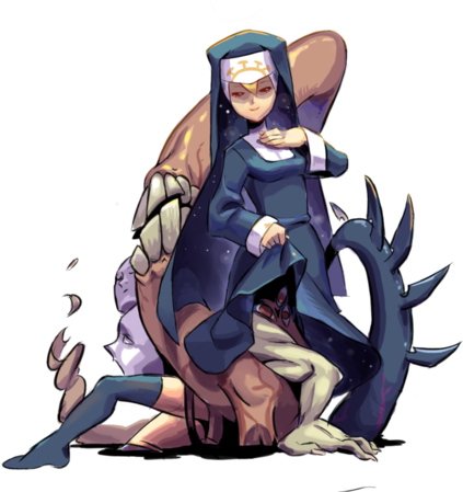 Double From Skullgirls - Skullgirls Double Art (500x448), Png Download