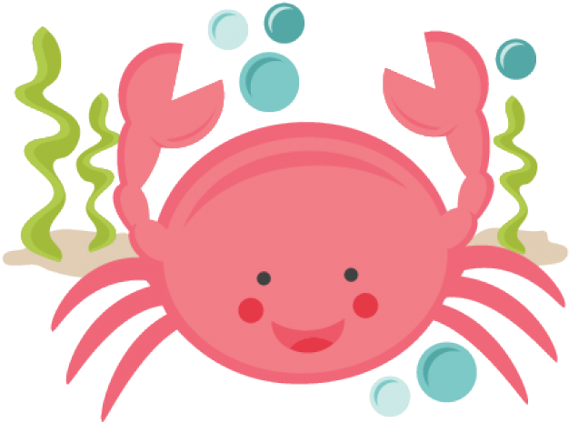 Crab Beach Free On Dumielauxepices Net Cute - Pink Crab Clip Art (640x480), Png Download