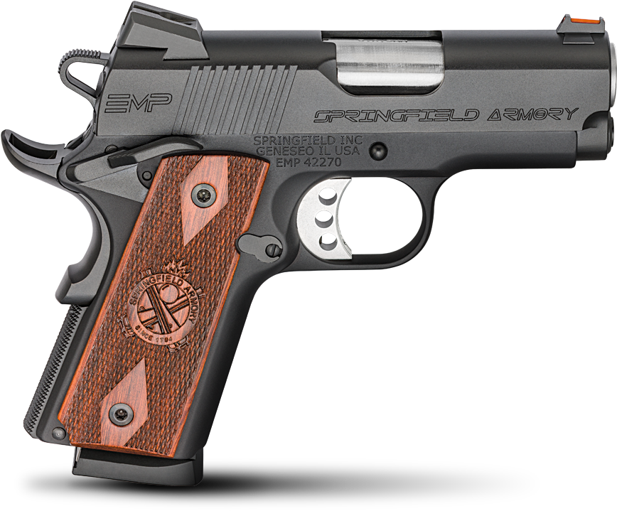 1911 Enhanced Micro Pistol Model Handgun - Springfield Emp Black (1200x782), Png Download