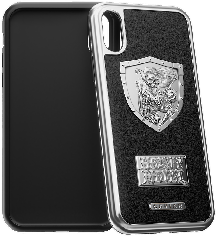 Iphone X Case "heavy Metal Leather" - Iphone X Case Metallica (790x909), Png Download