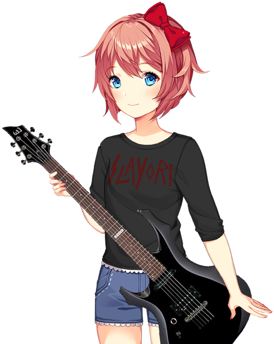 Dan's Heavy Metal Waifu - Sayori Png (768x768), Png Download