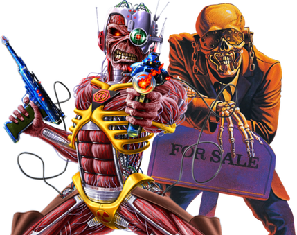 Sticker Iron Maiden Somewhere Back In Time Album Art (429x339), Png Download