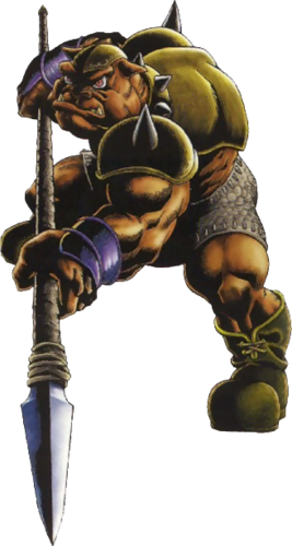 Zeldapedia - Legend Of Zelda Ocarina Of Time Moblin (267x500), Png Download