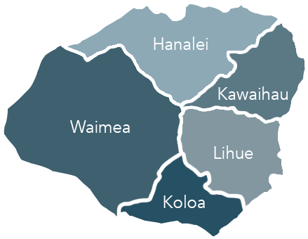 Land Districts Of Kauai (500x378), Png Download