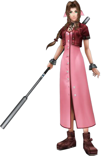 Dissidia Aerith - Final Fantasy Aerith Gainsborough Cosplay Costume (326x502), Png Download