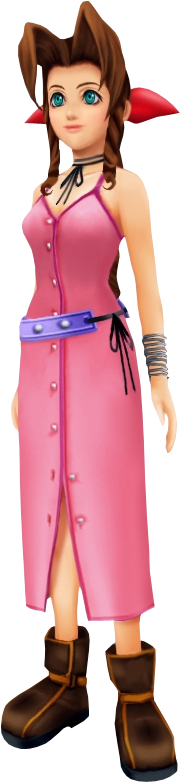 Character04 - Aerith - Kingdom Hearts Aerith Png (446x823), Png Download