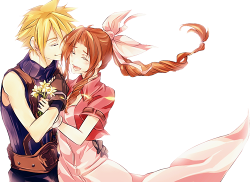 Final Fantasy 7 Cloud X Aerith (500x364), Png Download